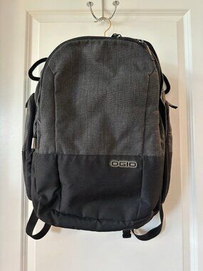 Ogio Gray Backpack with Blue Lining